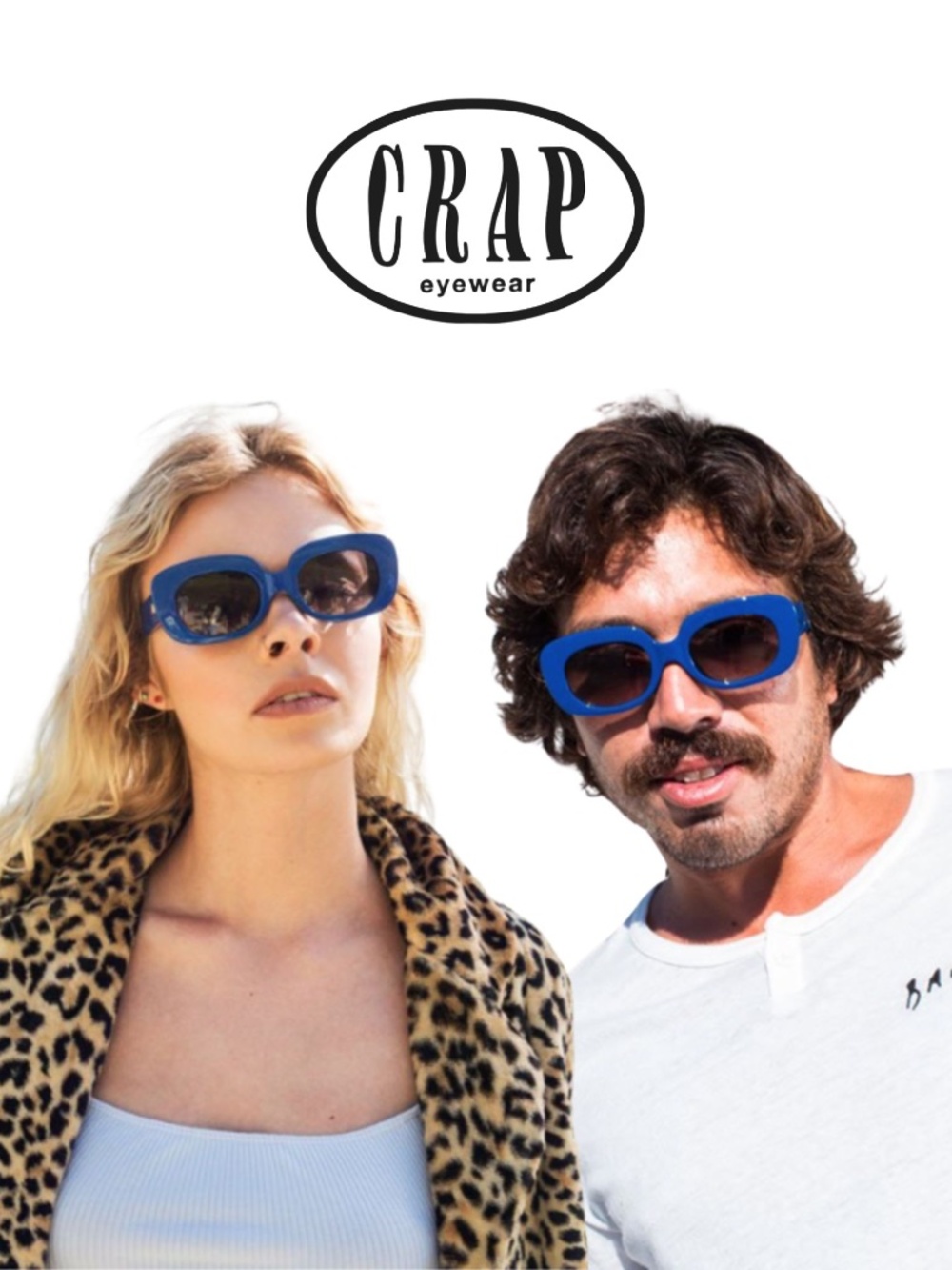 Crap Eyewear Blue “The Velvet Mirror” Sunglasses - Unisex - Picture 1 of 6